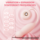 Vibrador femenino Donut de 9 frecuencias, extensible y calentable